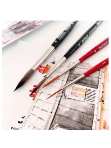 Set 4 pensule cu varf din fire sintetice Urban Journey da Vinci 5602