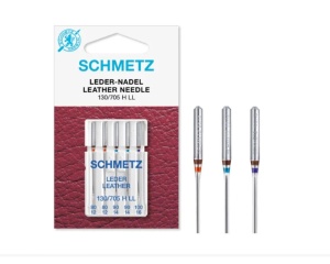 Set 5 ace de cusut pentru piele, varf taietor LL, marimi 80-100, Schmetz, 706467