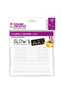 Set 5 cartoane Slow & Art 350 g/mp 15 x 15 cm Graine Creative