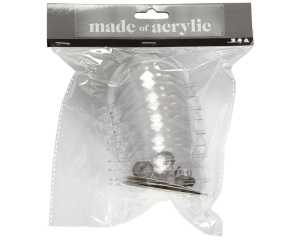 Set 5 globuri plastic transparente 8 cm pentru decor si DIY 52141
