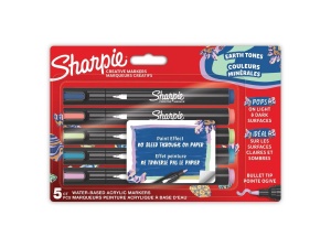 Set 5 Markere Creative Acrylic Sharpie Varf Rotund Pastel