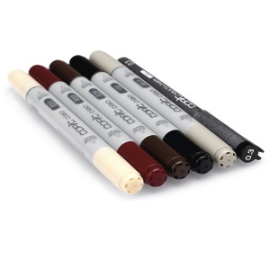 Set 5 markere cu cerneala pe baza de alcool + 1 Multiliner 0,3 mm, Copic Ciao Manga 5, 22075562 - Img 2
