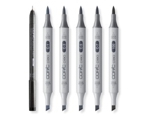 Set 5+1 Copic Ciao Colectia Shade Tonuri Reci de Gri si Negru 22075580