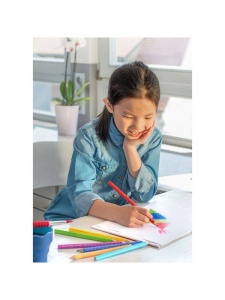 Set 6 creioane colorate Jumbo Grip Faber Castell 110906
