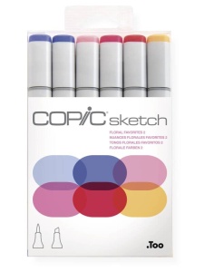 Set 6 markere cu cerneala pe baza de alcool, Copic Sketch Floral Favorites 2, 21075669
