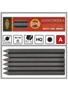 Set 6 mine grafit Gioconda 5.6mm 2B Koh-I-Noor K4865/2B
