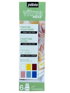 Set 6 x 20ml culori pentru sticla Vitrea 160 Initiation Pebeo 756461