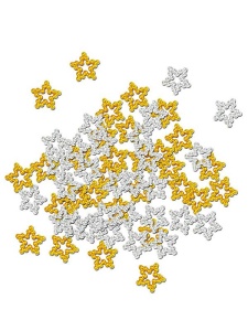 Set 60 Stelute din perle Aurii si Argintii Meyco 65241