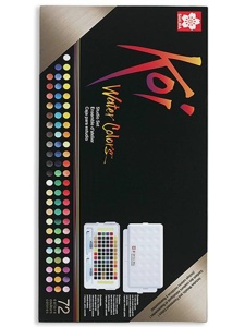 Set 72 acuarele Koi Sketchbox Sakura xncw-72n