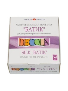 Set 9 x 50ml culori acrilice textile Decola Silk Batik 4441449