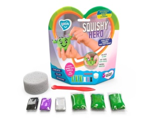 Set creatie cu argila usoara, 6 culori, Squishy Hero Cactusita, Okto, OK70124