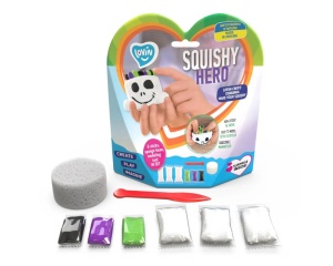 Set creatie cu argila usoara, 6 culori, Squishy Hero Scary Ghost, Okto, OK70126