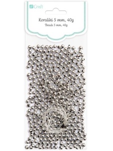 Set margele argintii 5mm 40g silver Dp Craft grko-002