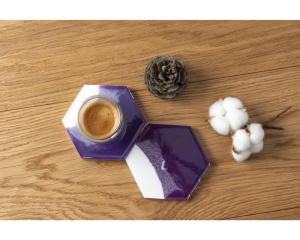 Matrita silicon 2 coastere hexagonale 766612 Pebeo