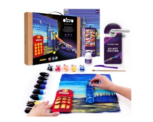 Set Pictura 3D cu Argila Usoara 30x40cm London City Okto 10041