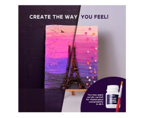Set Pictura 3D cu Argila Usoara 30x40cm Paris Okto 10043