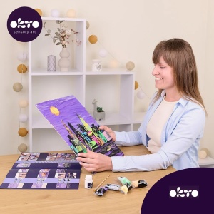 Set pictura 3D cu argila usoara 30x40 cm Skyline New York Okto 10040