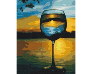 Set Pictura pe Numere Model Pahar de Vin BS35810