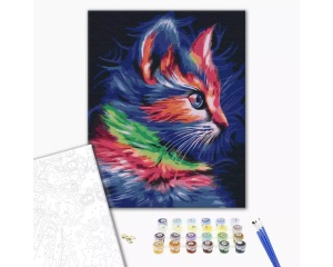 Set Pictura pe Numere Model Pisica Pop-Art  BS51903