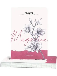 Sketchbook flower magnolia 100g 80 file 14,5x21cm 500500102 Drasca