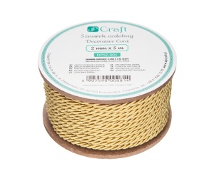 Snur decorativ auriu 2 mm x 5 m DP Craft DPSZ-005