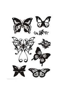 Stampile decorative din silicon Fluturi 11 x 15.5 cm 240021