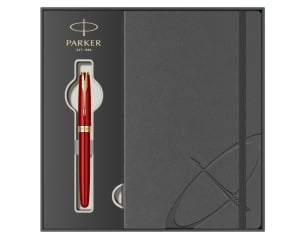 Stilou cu Penita de 18K + Cutie si Agenda Sonnet Royal Rosu CT Parker 113290