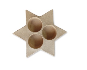 Suport Stea din Mucava pentru 3 Lumanari 650627 Graine Creative