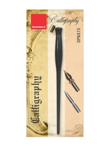 Toc oblic din plastic negru pentru caligrafie Isomars DPN870