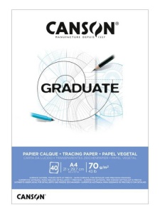 Bloc Graduate Calque, hartie de calc 70g/mp Canson