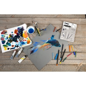 Bloc Mix Media Clairefontaine Paint'ON Grey, 30 file, 250g/mp