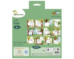 Carte de colorat Graffy Easy, model Animale din padure, My Mandarine, cod GY174C