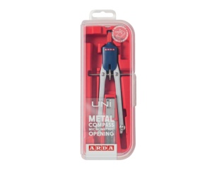 Compas geometrie 3 piese in cutie plastic Uni CO11UNI Arda