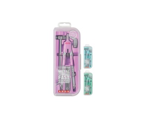 Compas pentru geometrie 5 piese in cutie din plastic pastel CO9PAS Arda