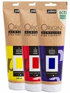 Culori acrilice Pebeo Origin Acrylics, 240 ml, pentru textura si aplicari in strat gros
