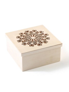 Cutie lemn cu capac perforat Mandala Graine Creative 106307