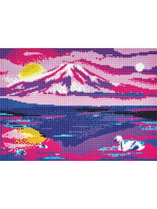 Kit broderie cu strasuri colorate Mountain Scene DP Craft DSM-105115