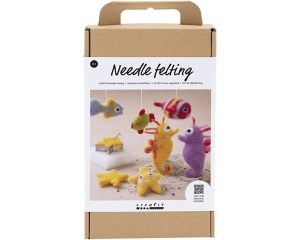 Kit creatie mini impaslit lana animale marine, cod 977550