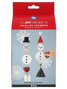 Kit creativ cu pasta modelatoare si hartie, Funny Snowmen, 100768, Creativ Company