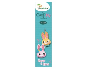 Kit de cusut pentru copii Little Couz’in Oscar & Luna Duo Rabbit set creativ brelocuri iepurasi Mandarine KC188C