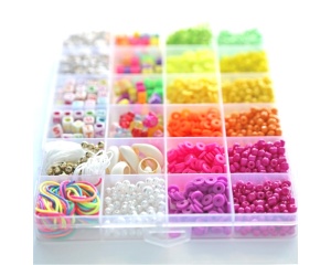 Kit margele din plastic cu forme diverse pentru bijuterii handmade DP Craft GRZS-003