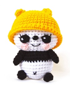 Kit pentru crosetat minigurumi panda 100 mm Graine Creative 420228