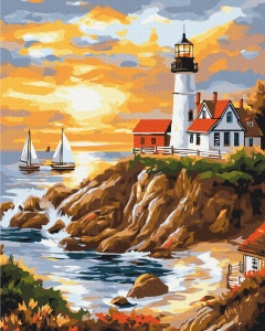 Kit pictura pe numere Calmness at the Lighthouse 54244