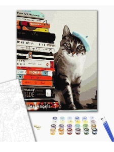 Kit pictura pe numere Cat reader Profiart 51708