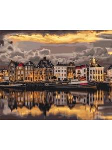 Kit pictura pe numere Evening in Stockholm 24413
