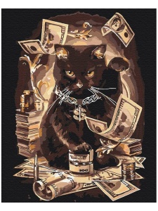 Kit pictura pe numere Money Cat 8911