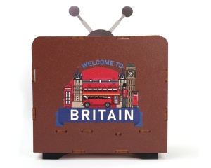 Macheta 3D din lemn, model TV cu tematica Londra 651066 Graine Creative