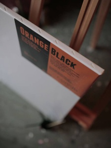 Panza pe sasiu 280 g/mp Orange Black Canvars