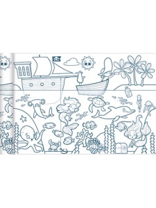 Plansa de colorat Graffy Roll Pirati si Sirene Avenue Mandarine GY081C