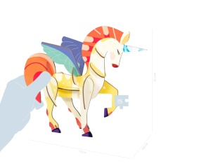 Puzzle 3D model Unicorn My Mandarine, cod PU030C